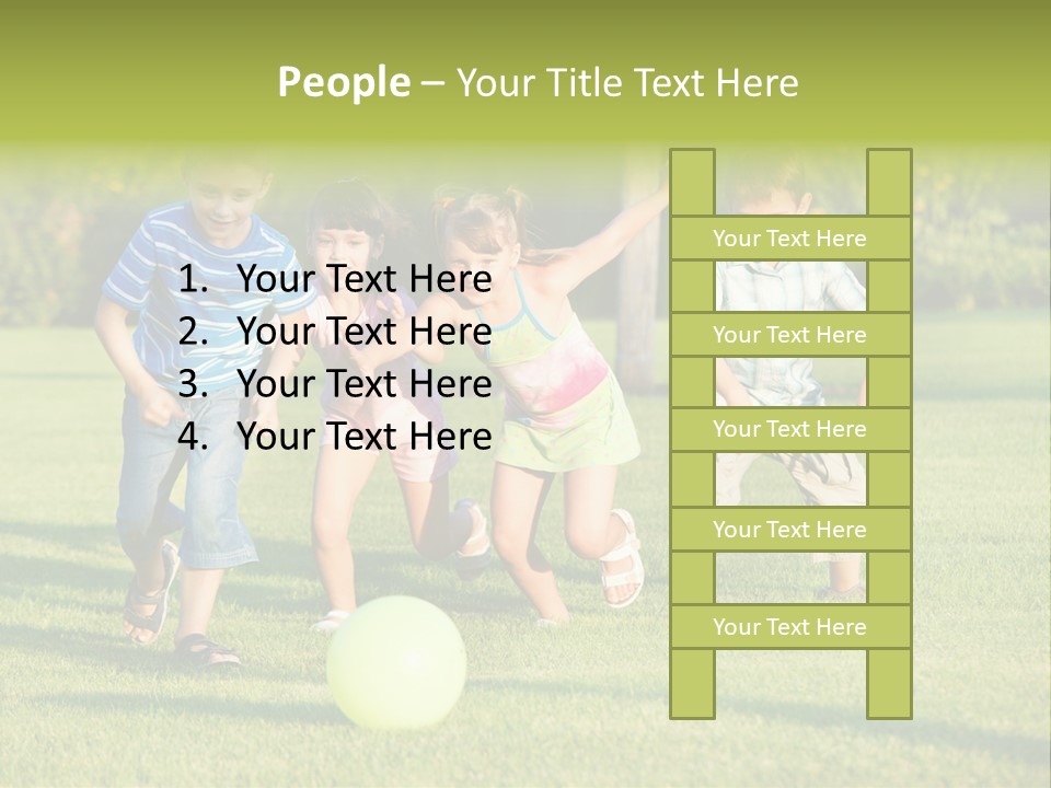 Girl Catching Summer PowerPoint Template