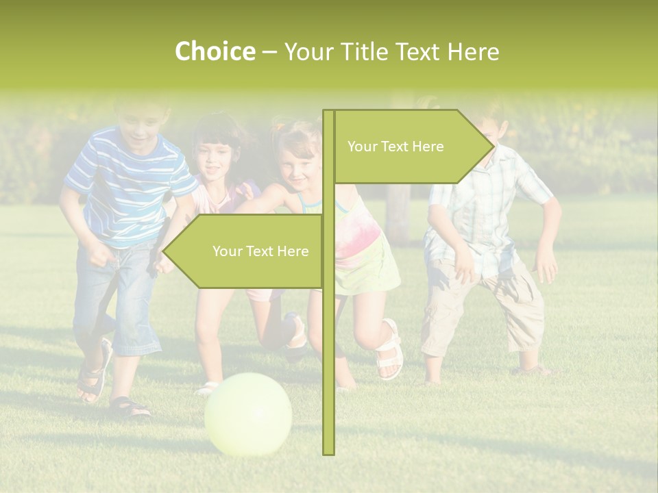 Girl Catching Summer PowerPoint Template