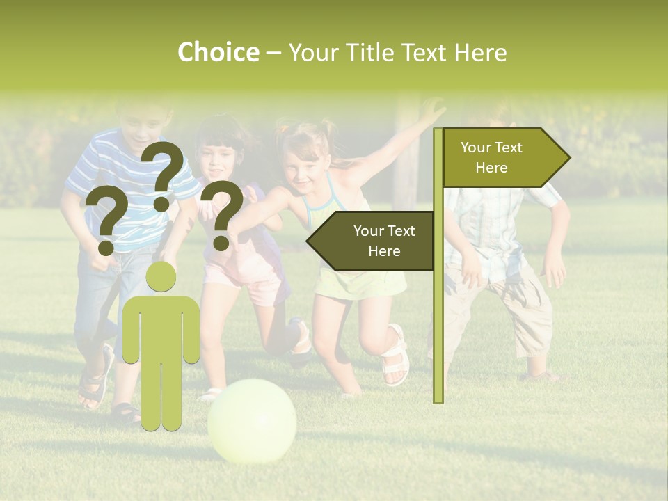 Girl Catching Summer PowerPoint Template