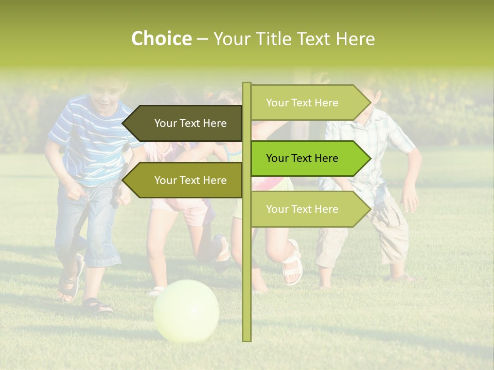 Girl Catching Summer PowerPoint Template