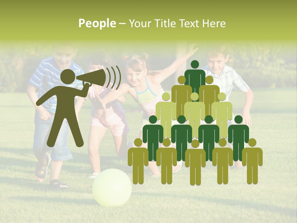 Girl Catching Summer PowerPoint Template