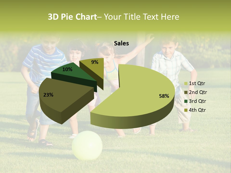 Girl Catching Summer PowerPoint Template