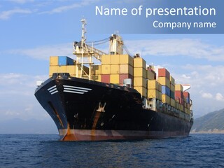 Industrial Crane Carrier PowerPoint Template