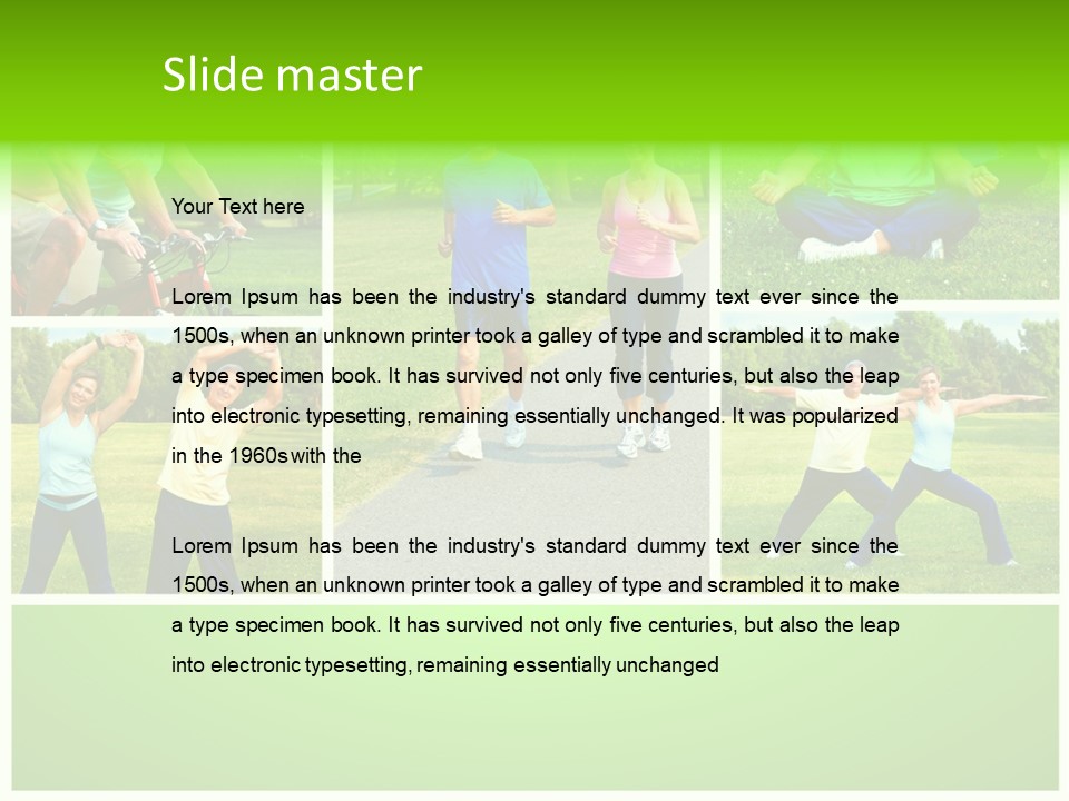 Family Mature Jog PowerPoint Template