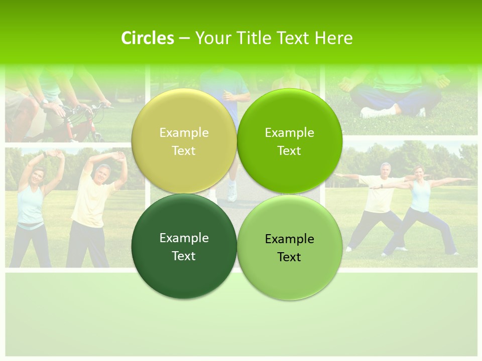 Family Mature Jog PowerPoint Template