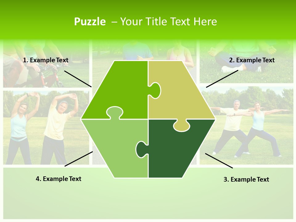 Family Mature Jog PowerPoint Template