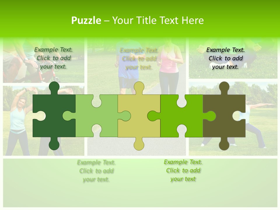 Family Mature Jog PowerPoint Template