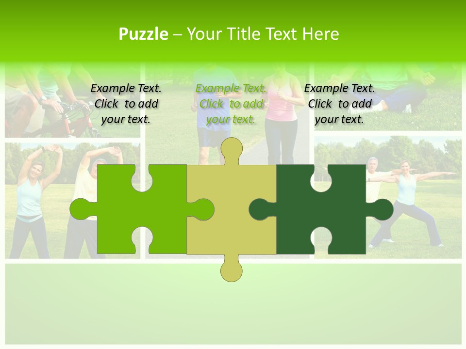 Family Mature Jog PowerPoint Template