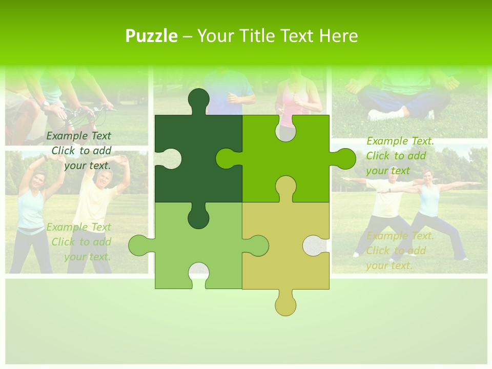 Family Mature Jog PowerPoint Template