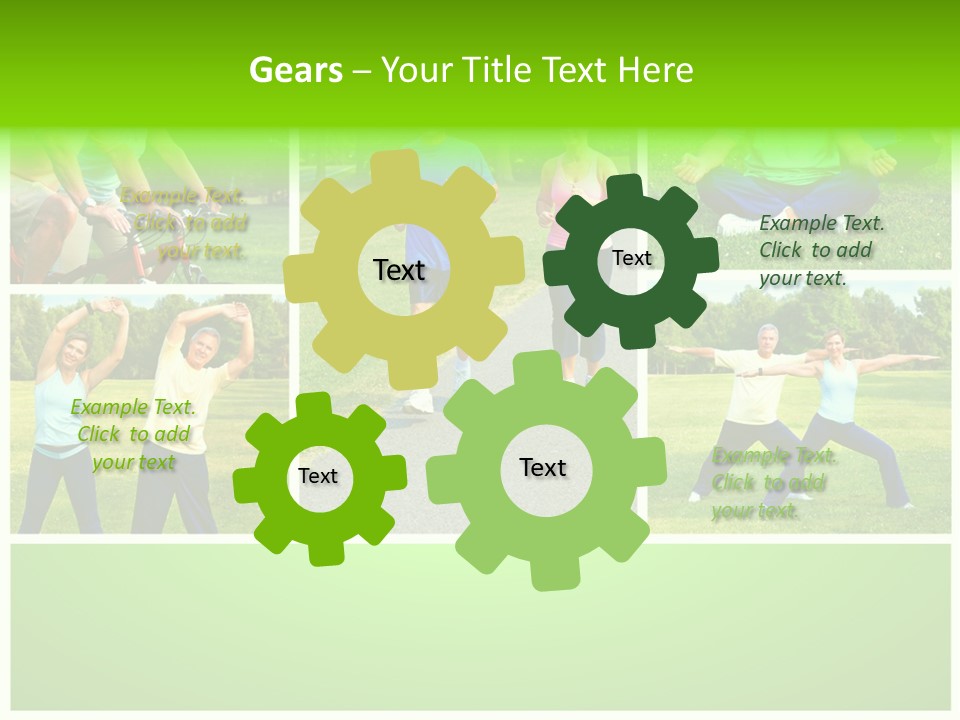 Family Mature Jog PowerPoint Template