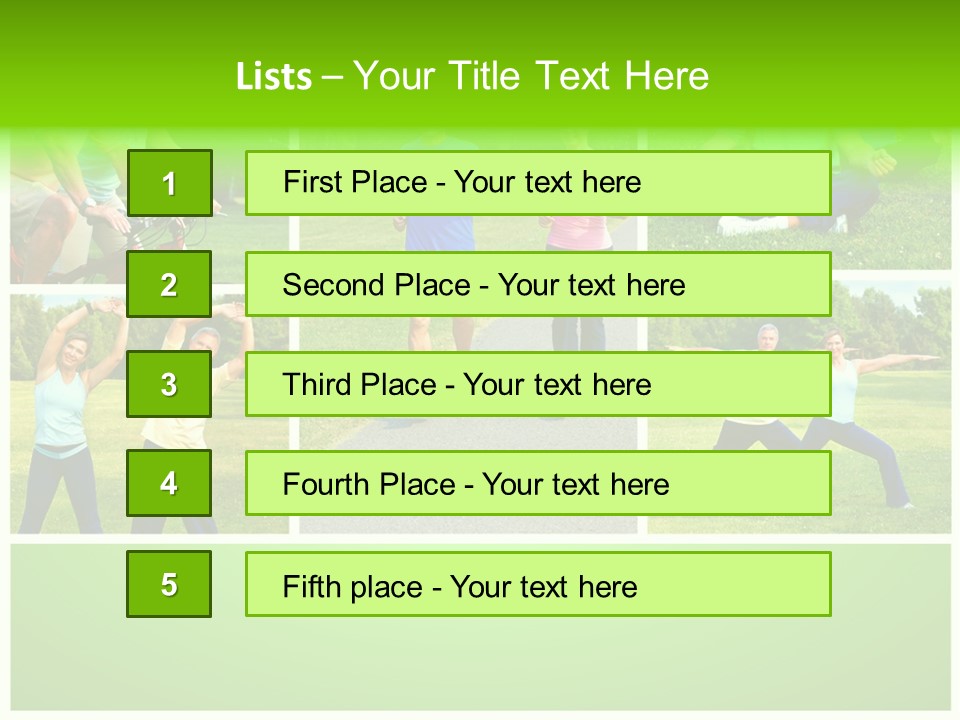 Family Mature Jog PowerPoint Template
