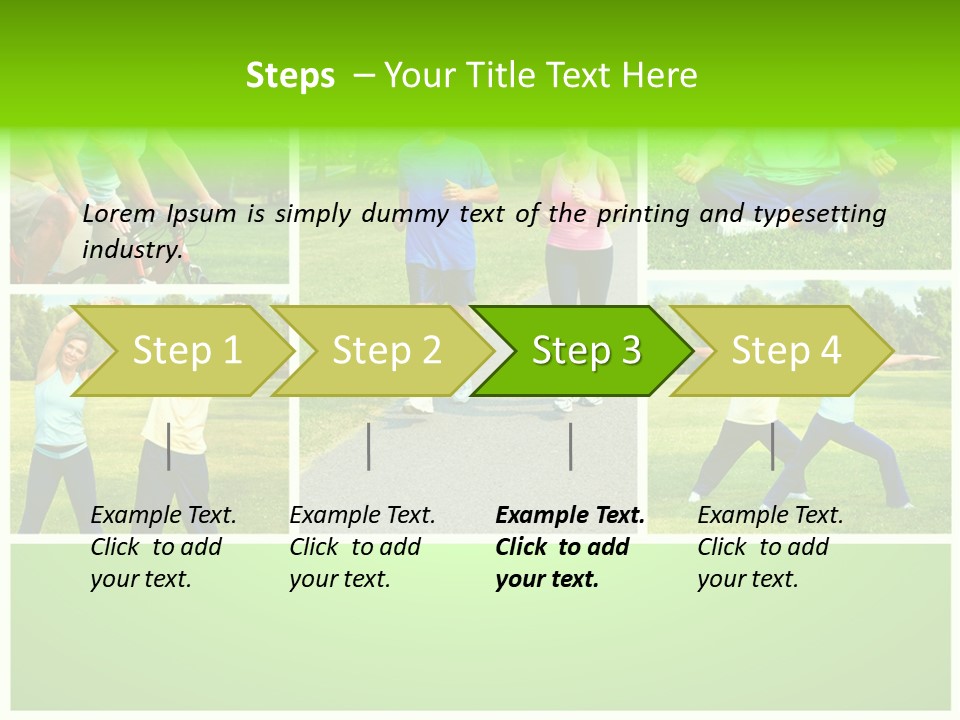 Family Mature Jog PowerPoint Template