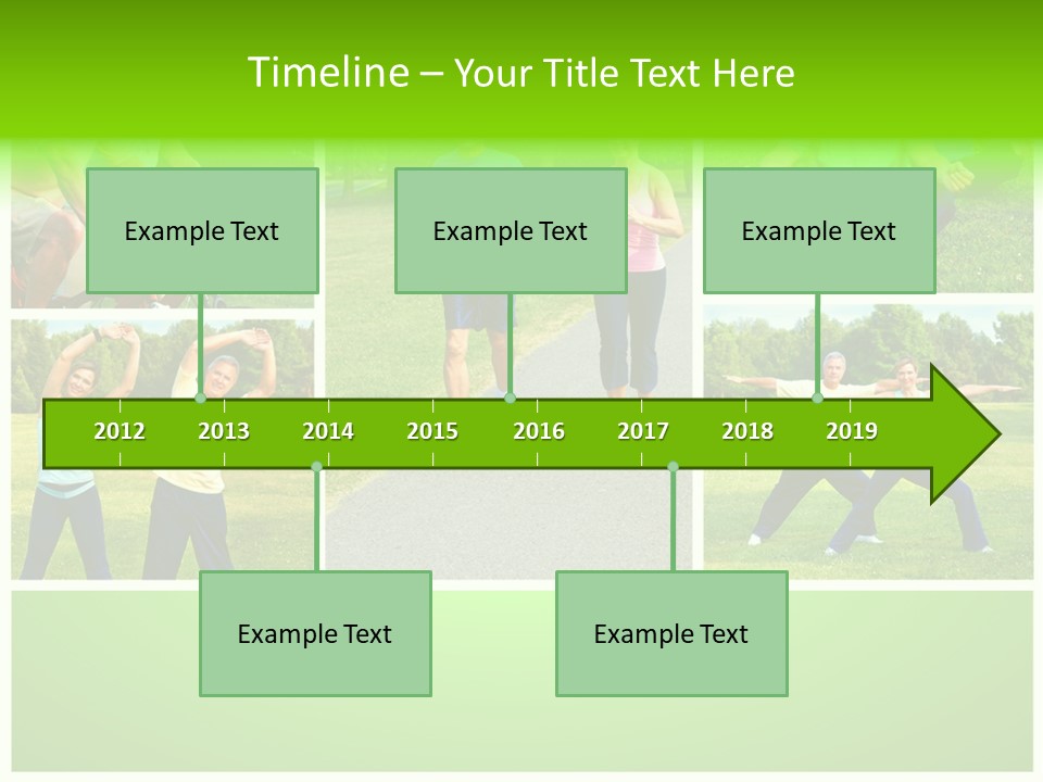 Family Mature Jog PowerPoint Template