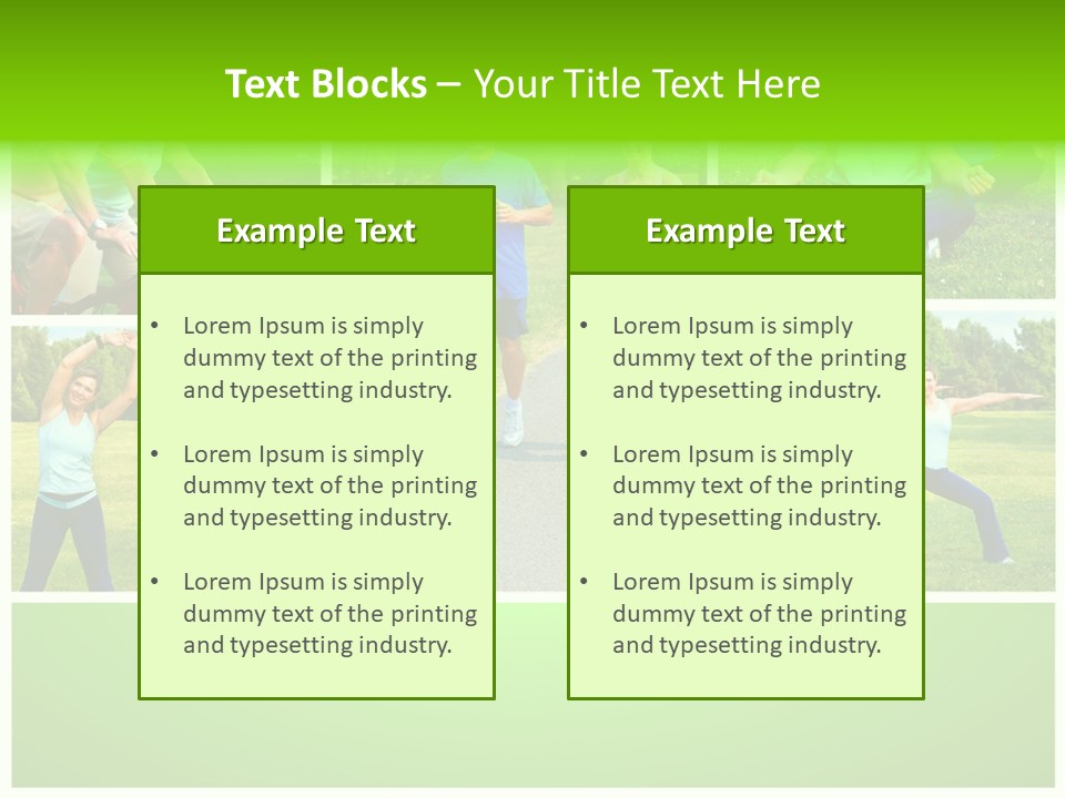 Family Mature Jog PowerPoint Template
