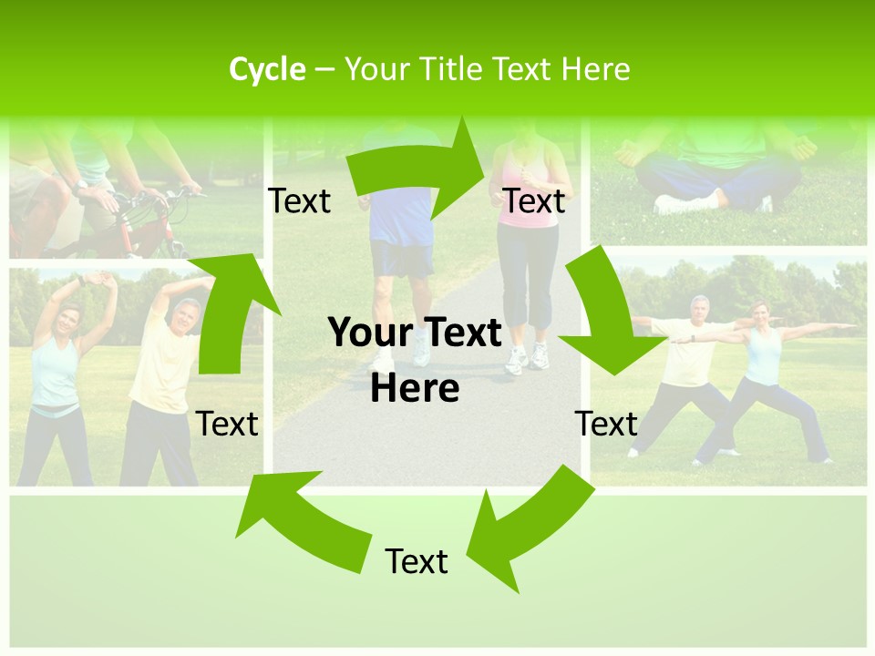 Family Mature Jog PowerPoint Template