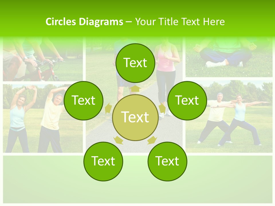 Family Mature Jog PowerPoint Template