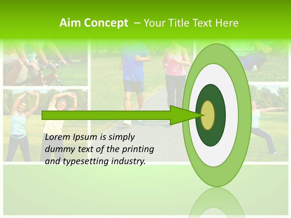 Family Mature Jog PowerPoint Template