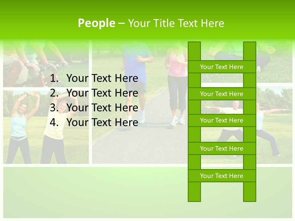 Family Mature Jog PowerPoint Template