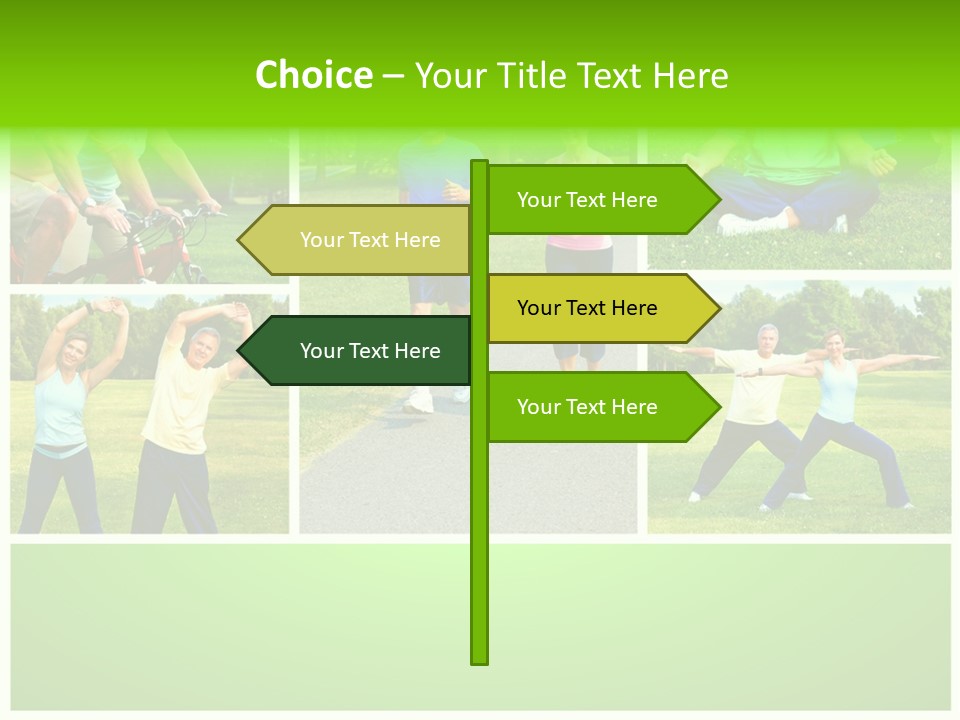 Family Mature Jog PowerPoint Template