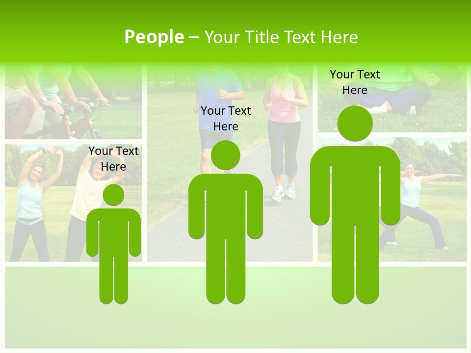 Family Mature Jog PowerPoint Template