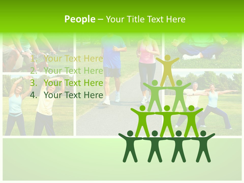 Family Mature Jog PowerPoint Template