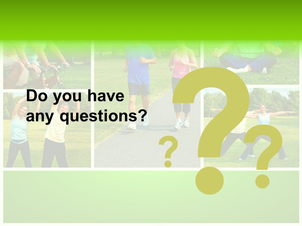 Family Mature Jog PowerPoint Template