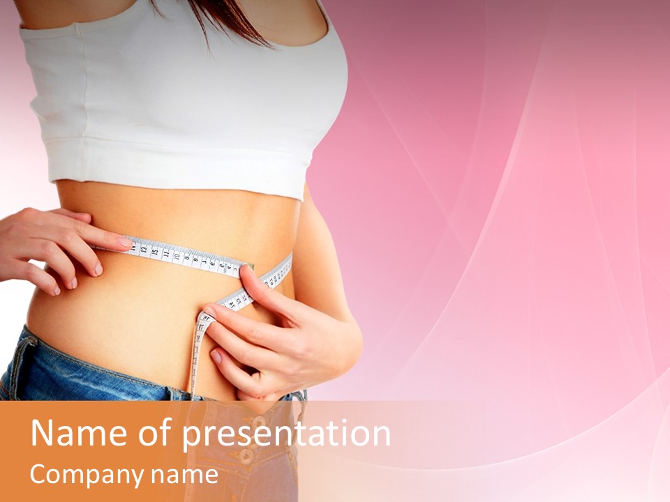 Thin Nutrition Waistline PowerPoint Template