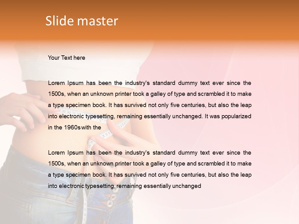 Thin Nutrition Waistline PowerPoint Template