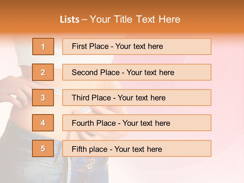 Thin Nutrition Waistline PowerPoint Template