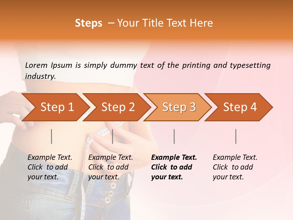 Thin Nutrition Waistline PowerPoint Template