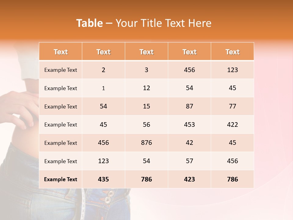 Thin Nutrition Waistline PowerPoint Template