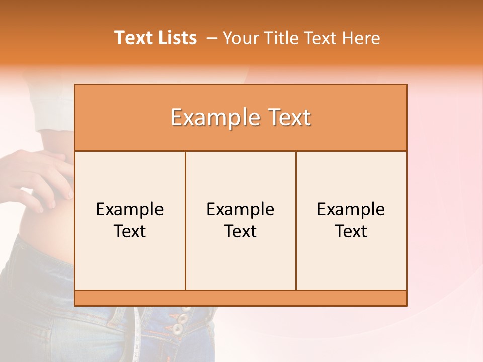 Thin Nutrition Waistline PowerPoint Template