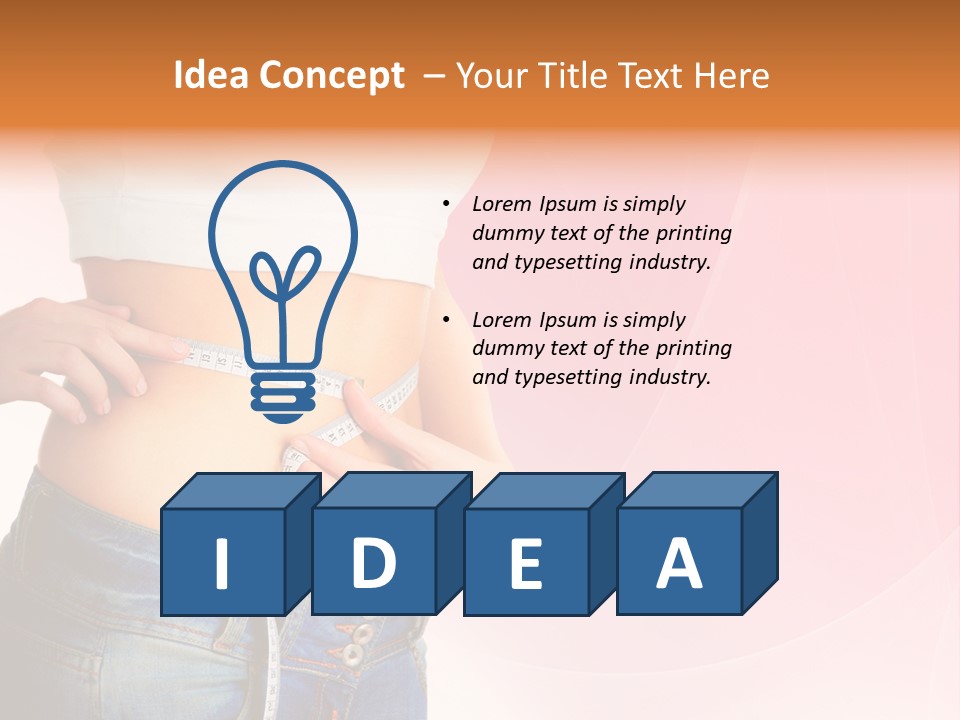 Thin Nutrition Waistline PowerPoint Template