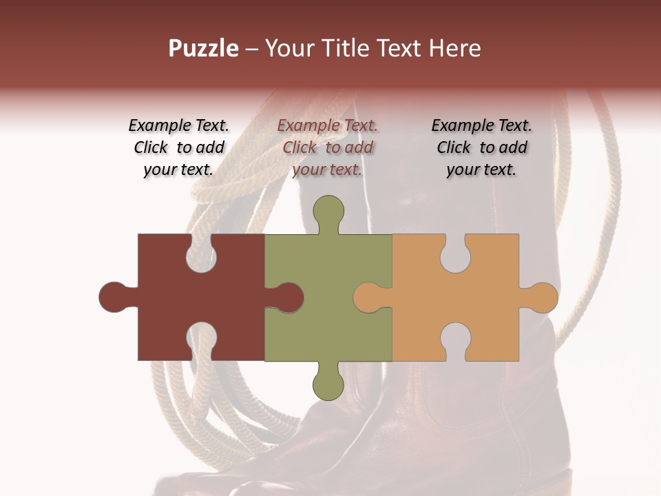 Stictching Twist Leather PowerPoint Template