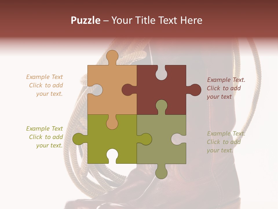 Stictching Twist Leather PowerPoint Template