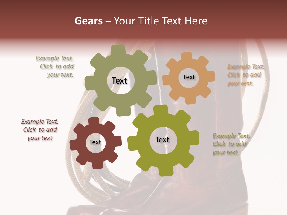 Stictching Twist Leather PowerPoint Template