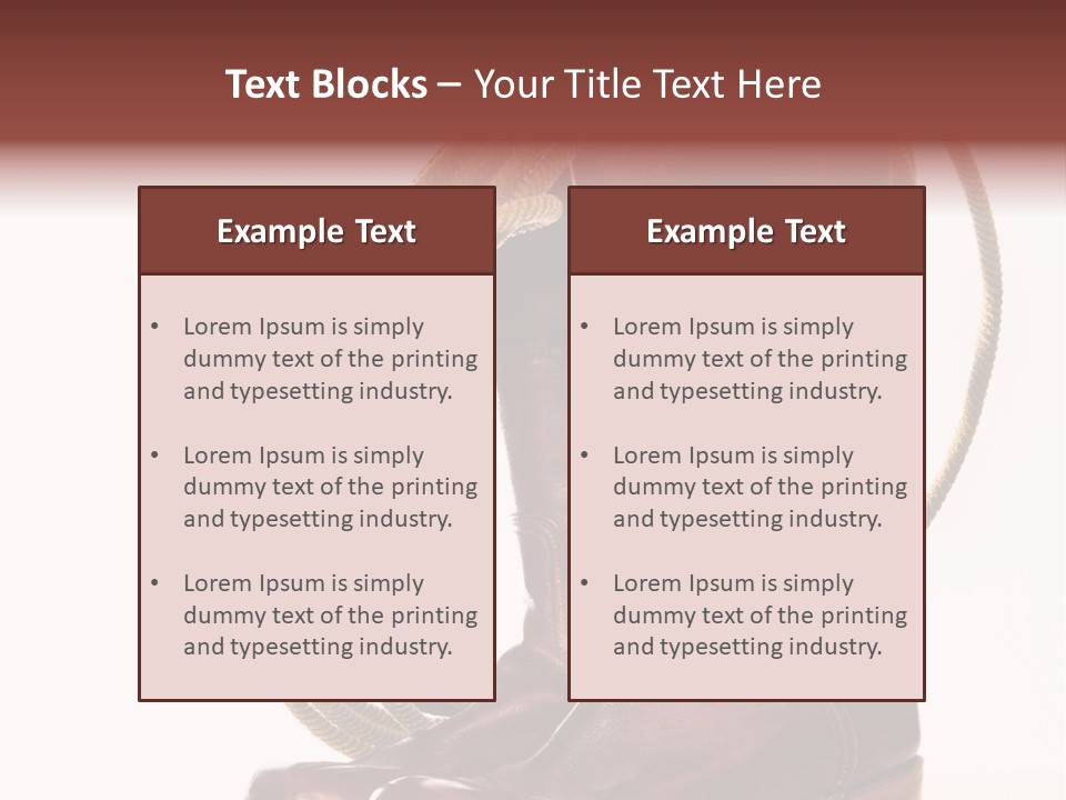 Stictching Twist Leather PowerPoint Template