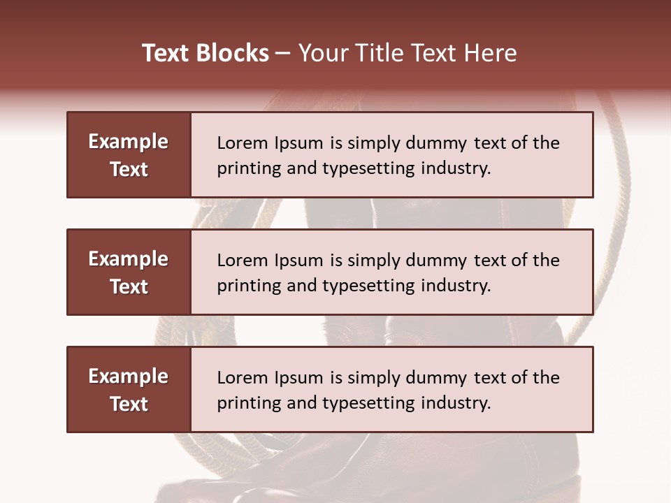 Stictching Twist Leather PowerPoint Template
