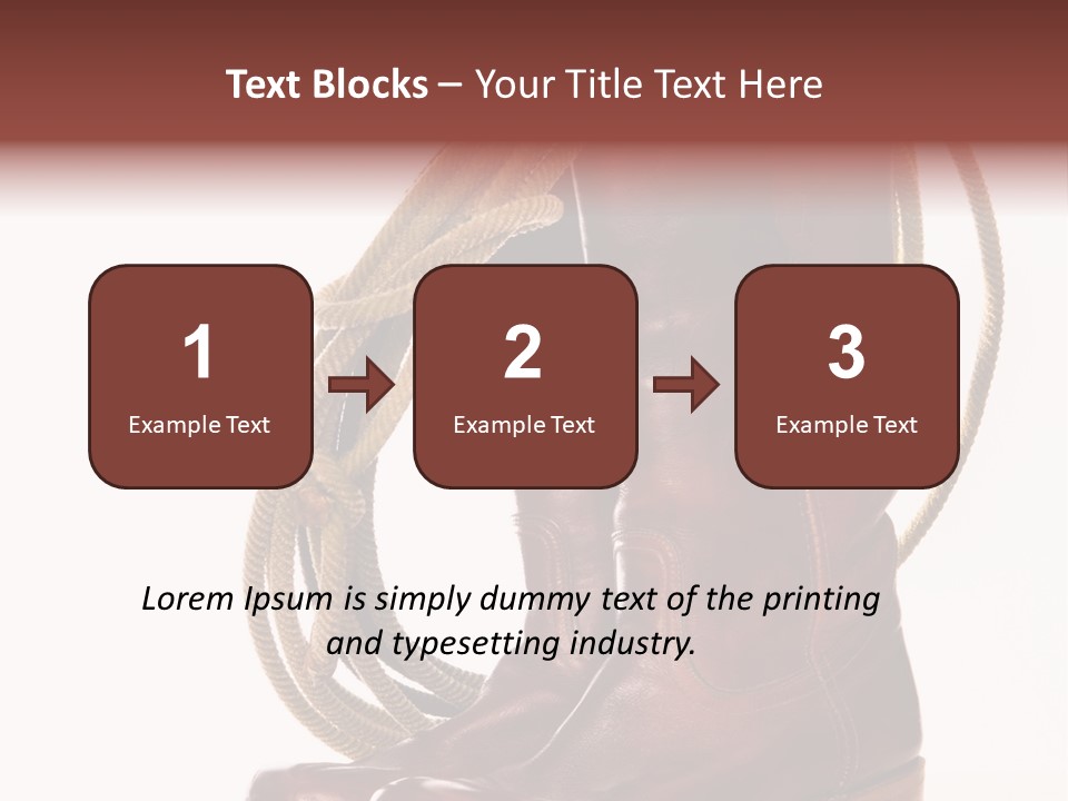 Stictching Twist Leather PowerPoint Template