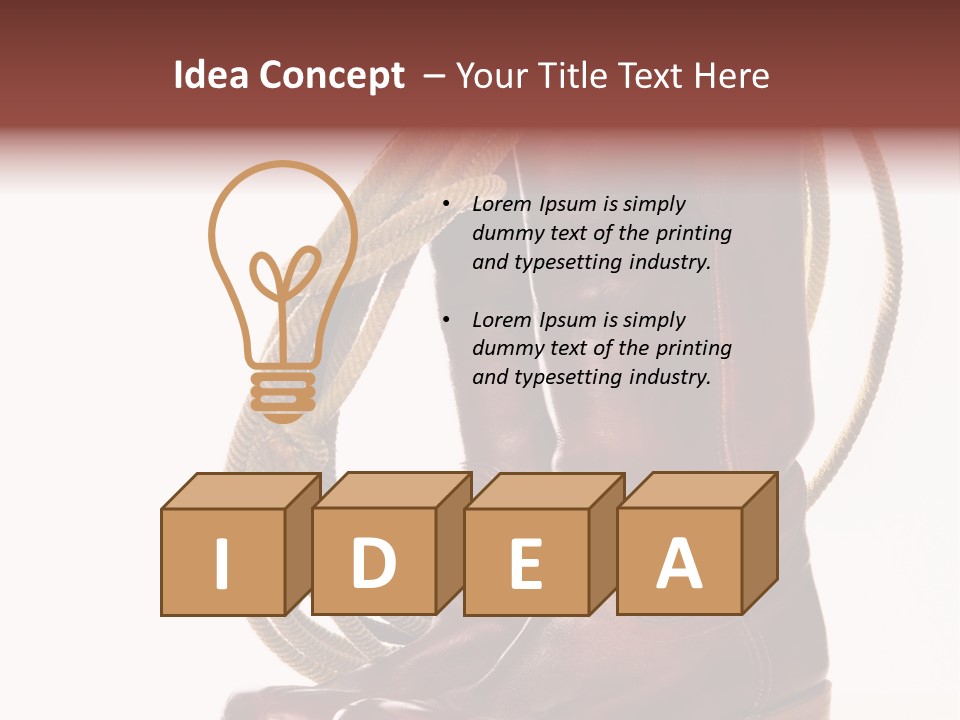 Stictching Twist Leather PowerPoint Template