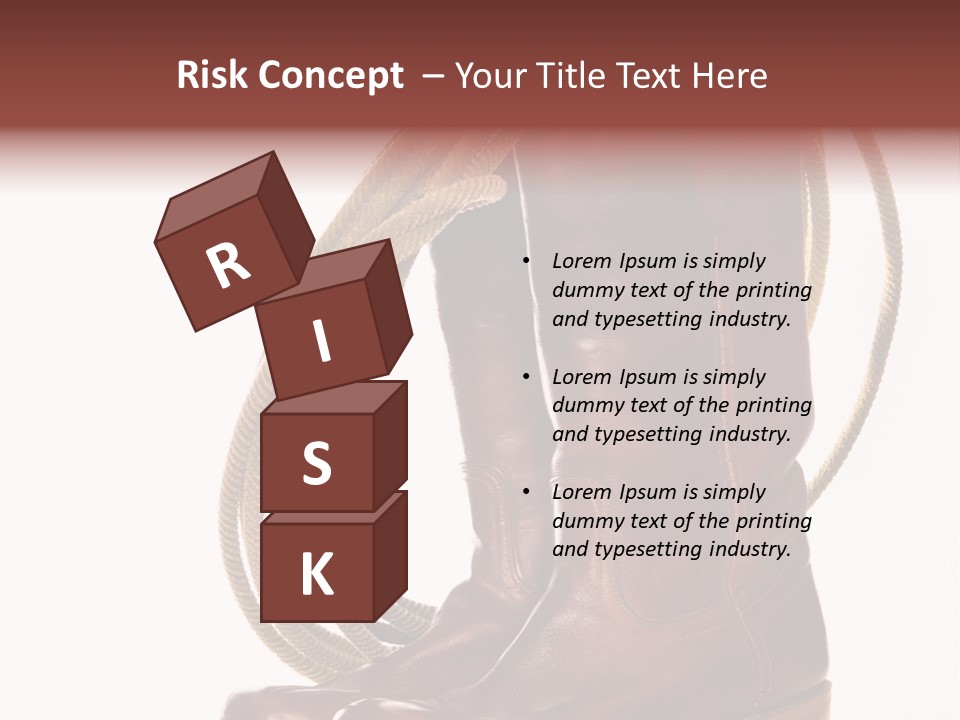 Stictching Twist Leather PowerPoint Template