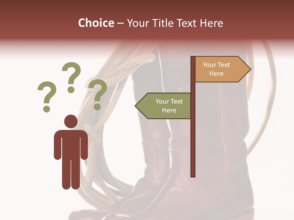 Stictching Twist Leather PowerPoint Template