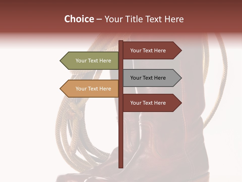 Stictching Twist Leather PowerPoint Template