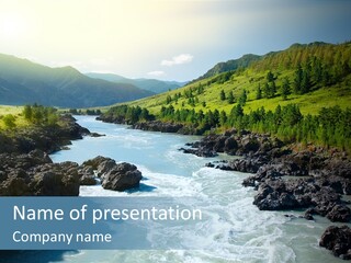 Summer Environment Mountains PowerPoint Template
