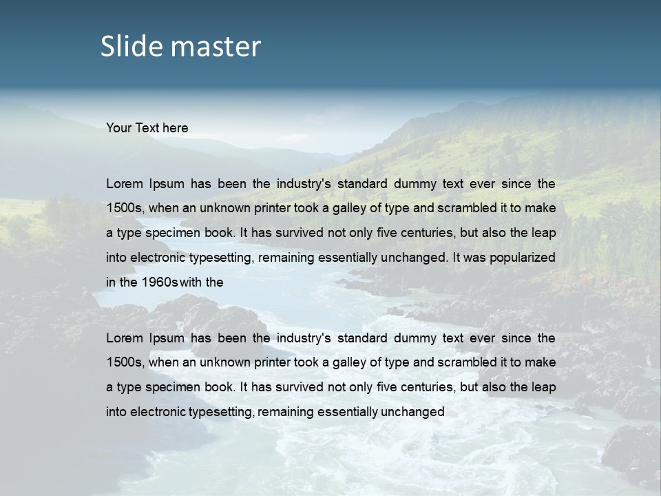 Summer Environment Mountains PowerPoint Template