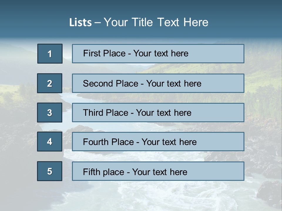 Summer Environment Mountains PowerPoint Template