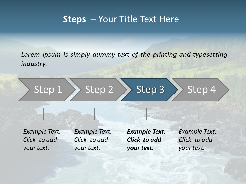 Summer Environment Mountains PowerPoint Template