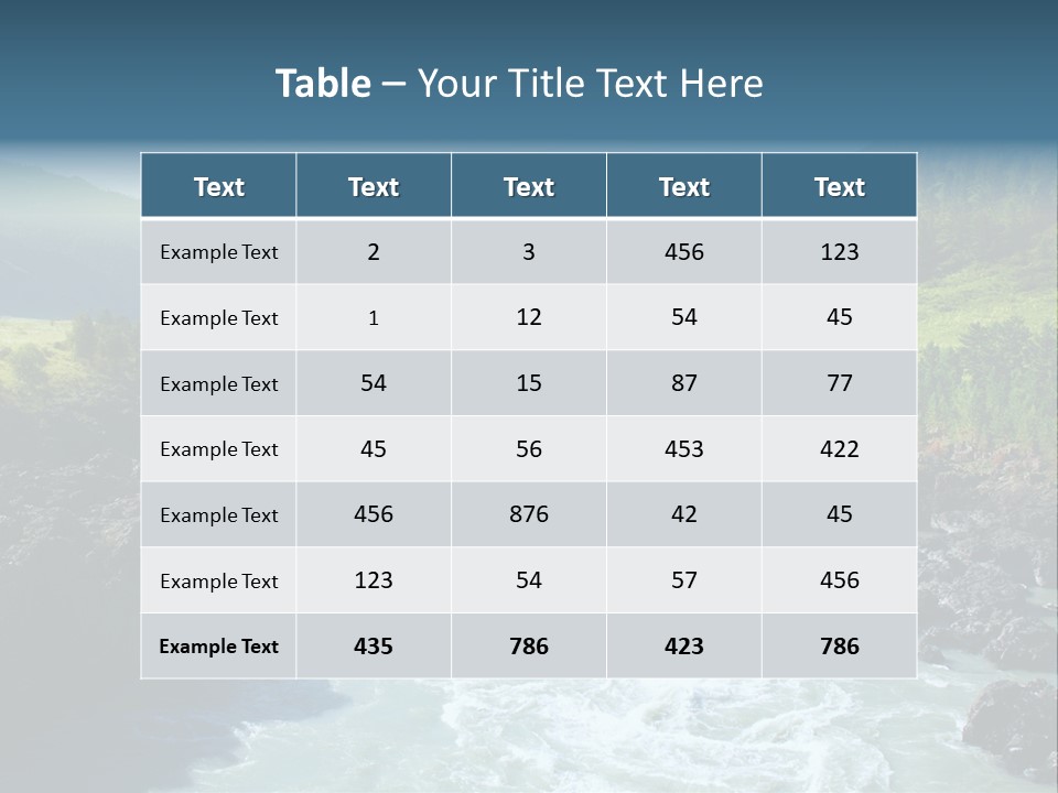 Summer Environment Mountains PowerPoint Template