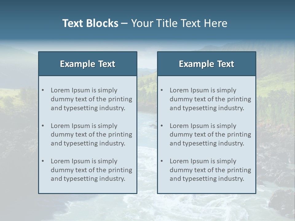 Summer Environment Mountains PowerPoint Template