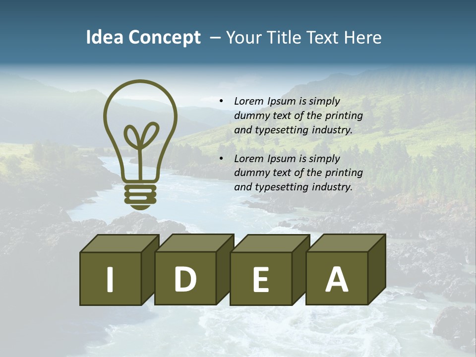 Summer Environment Mountains PowerPoint Template